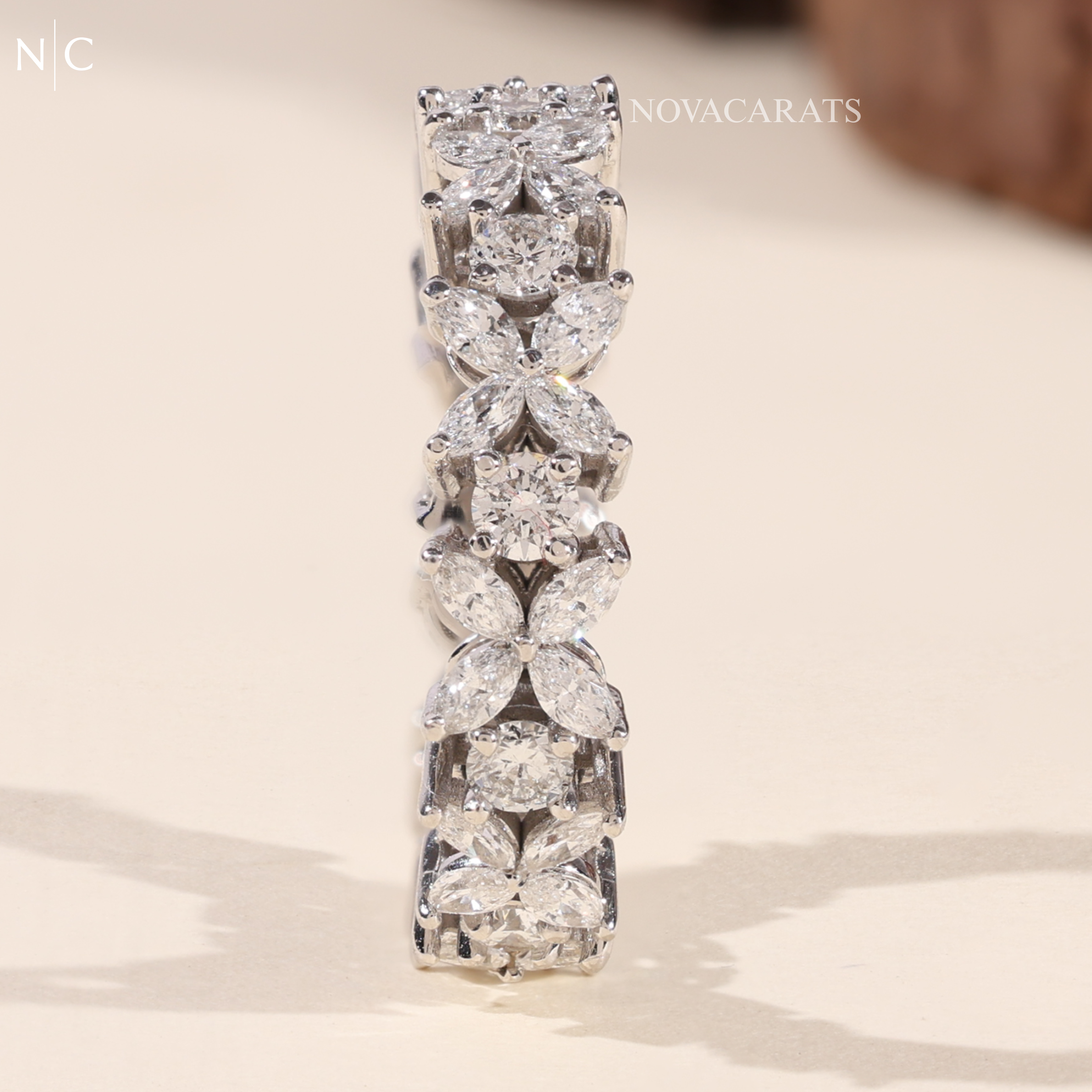 Floral Marquise Full Eternity Ring