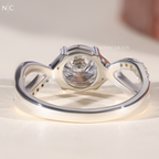 Round Cut Infinity Twisted Pave Band Ring