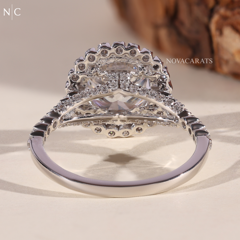 Round Cut Hidden Halo Engagement Ring