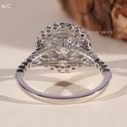 Round Cut Hidden Halo Engagement Ring