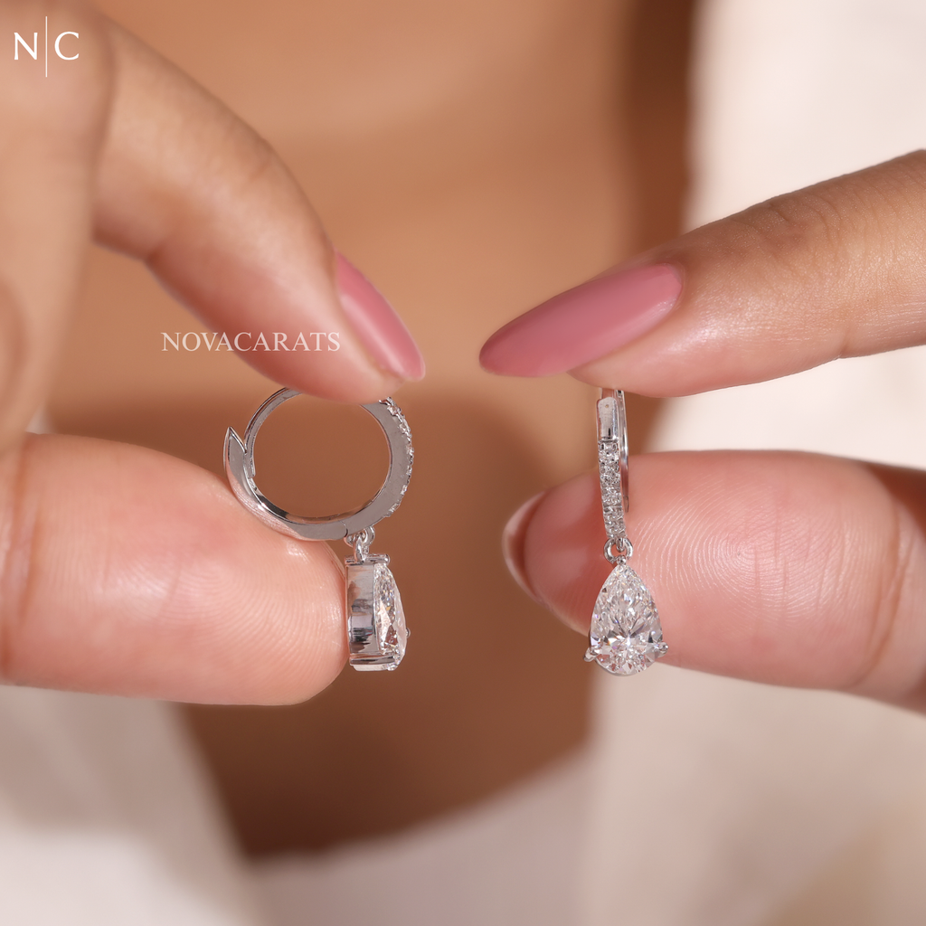 Pear Cut Drop Earrings