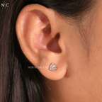 Trillion Cut Solitaire Stud Earrings