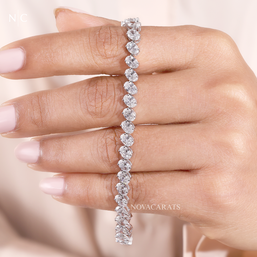 Classic Oval Diamond Tennis Bracelet