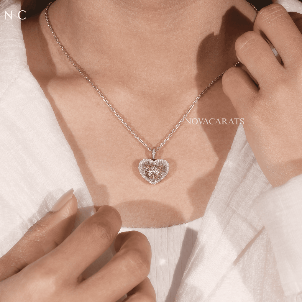 Heart Cut Yellow Diamond Pendent Necklace