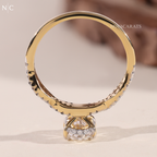 Oval Cut Twisted Infinity Pave Engagement Ring