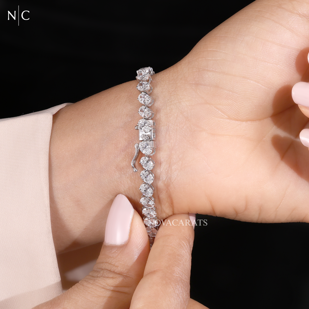 Classic Oval Diamond Tennis Bracelet