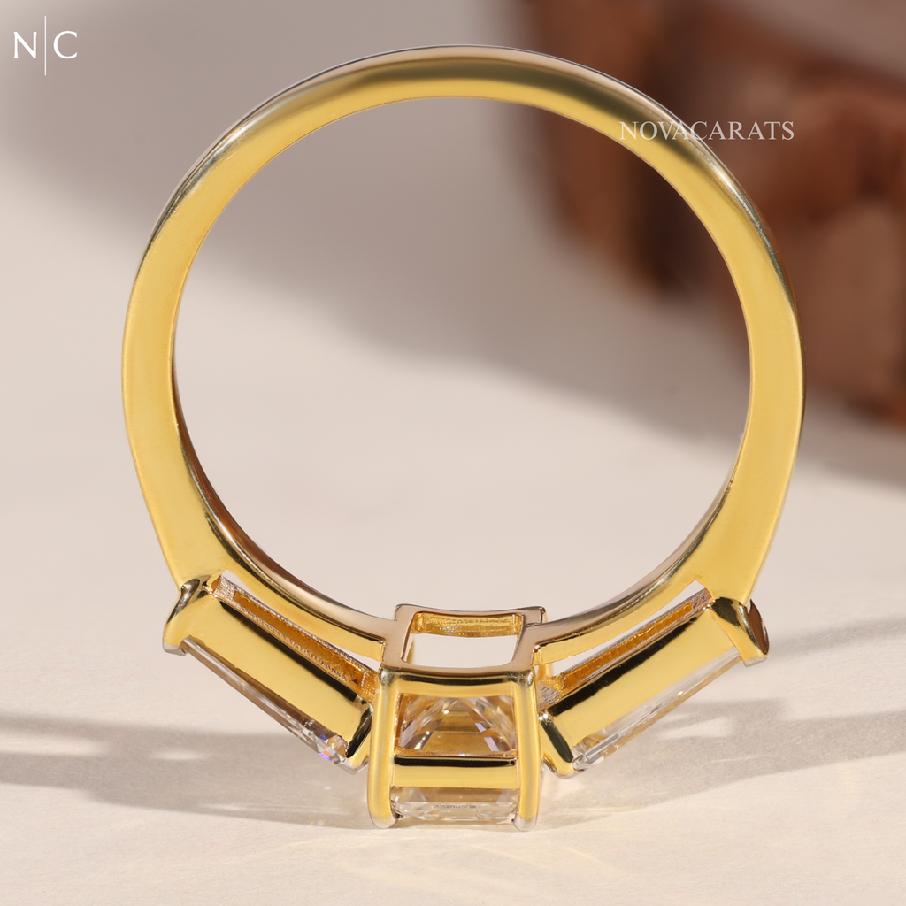 Emerald Cut Three Stone Diamond Ring