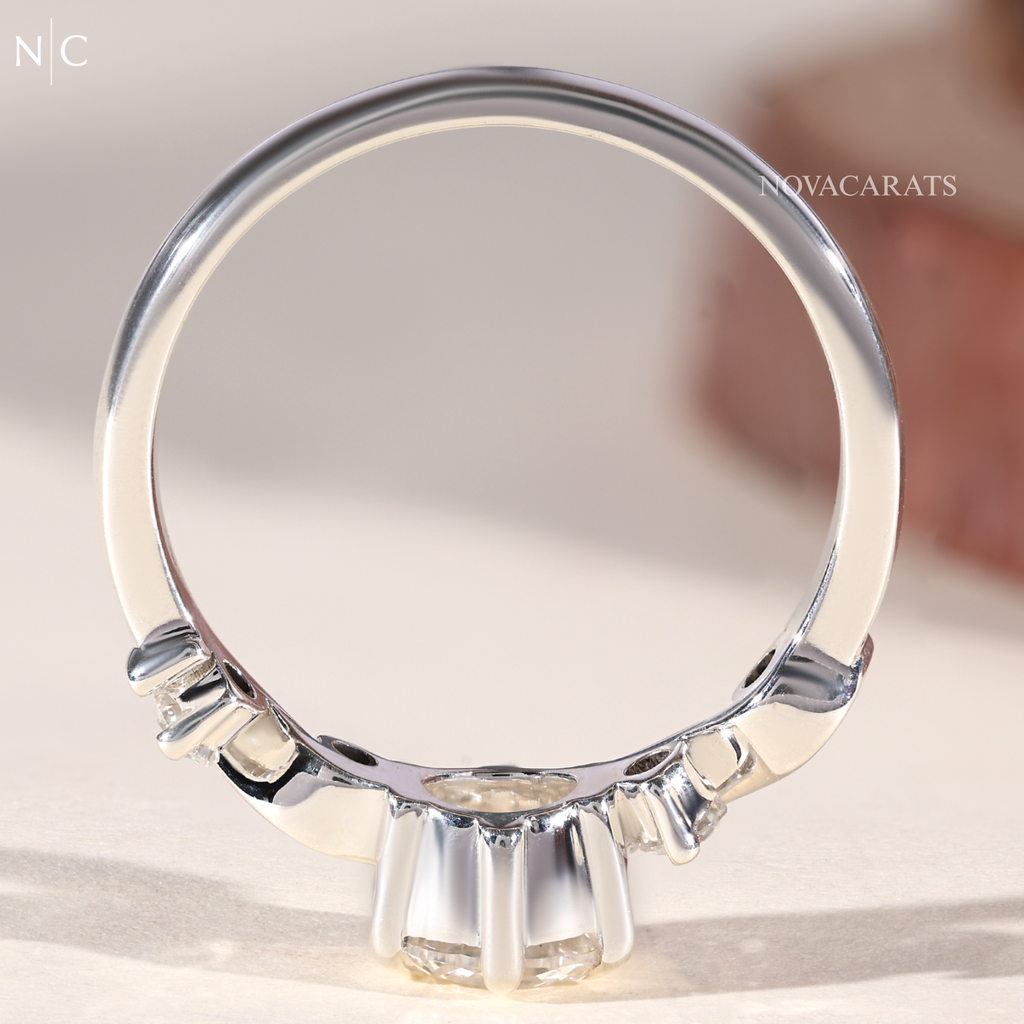 Round Cut Nature Inspired Leaf Vine Ring