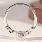 Round Cut Nature Inspired Leaf Vine Ring