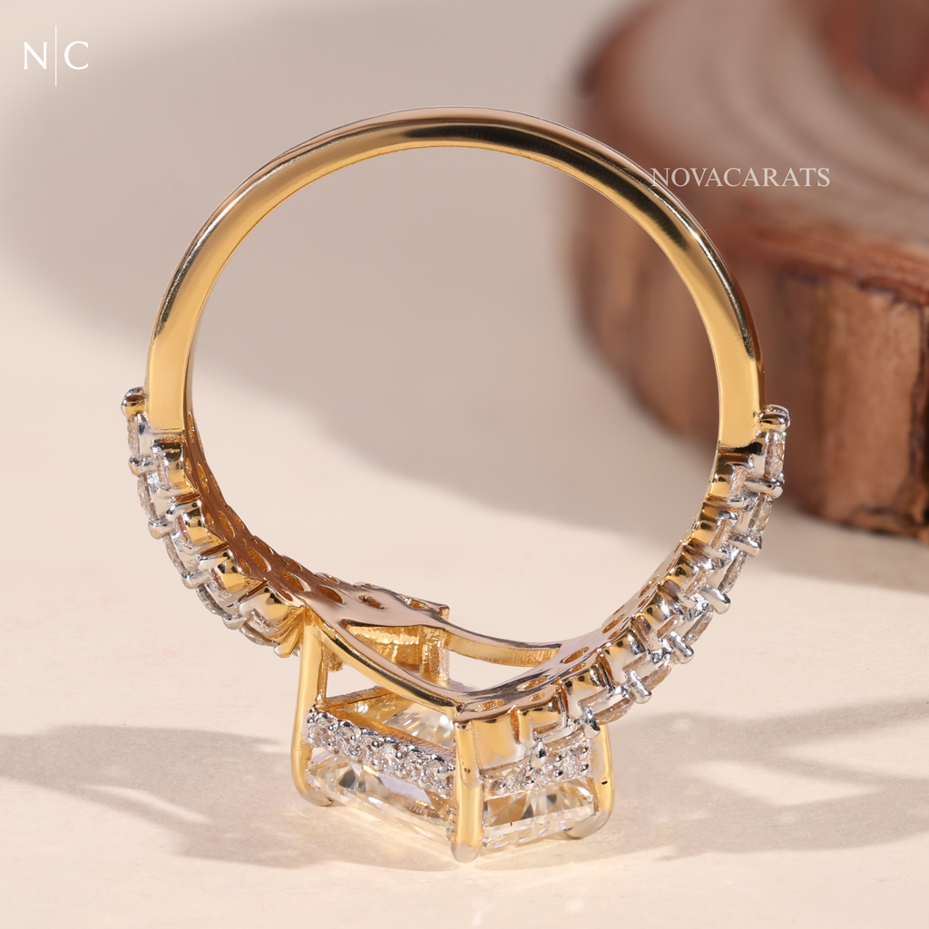 Radiant Cut Floral Cluster Diamond Ring