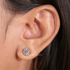 Round Cut Stud Earrings