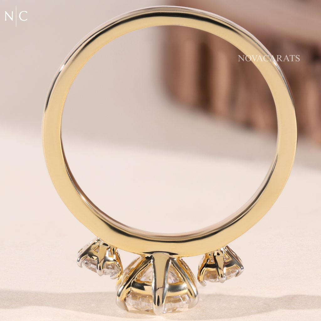 Three Stone Round Cut Classic Engagement Ring