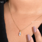 Oval Cut Solitaire Diamond Pendant