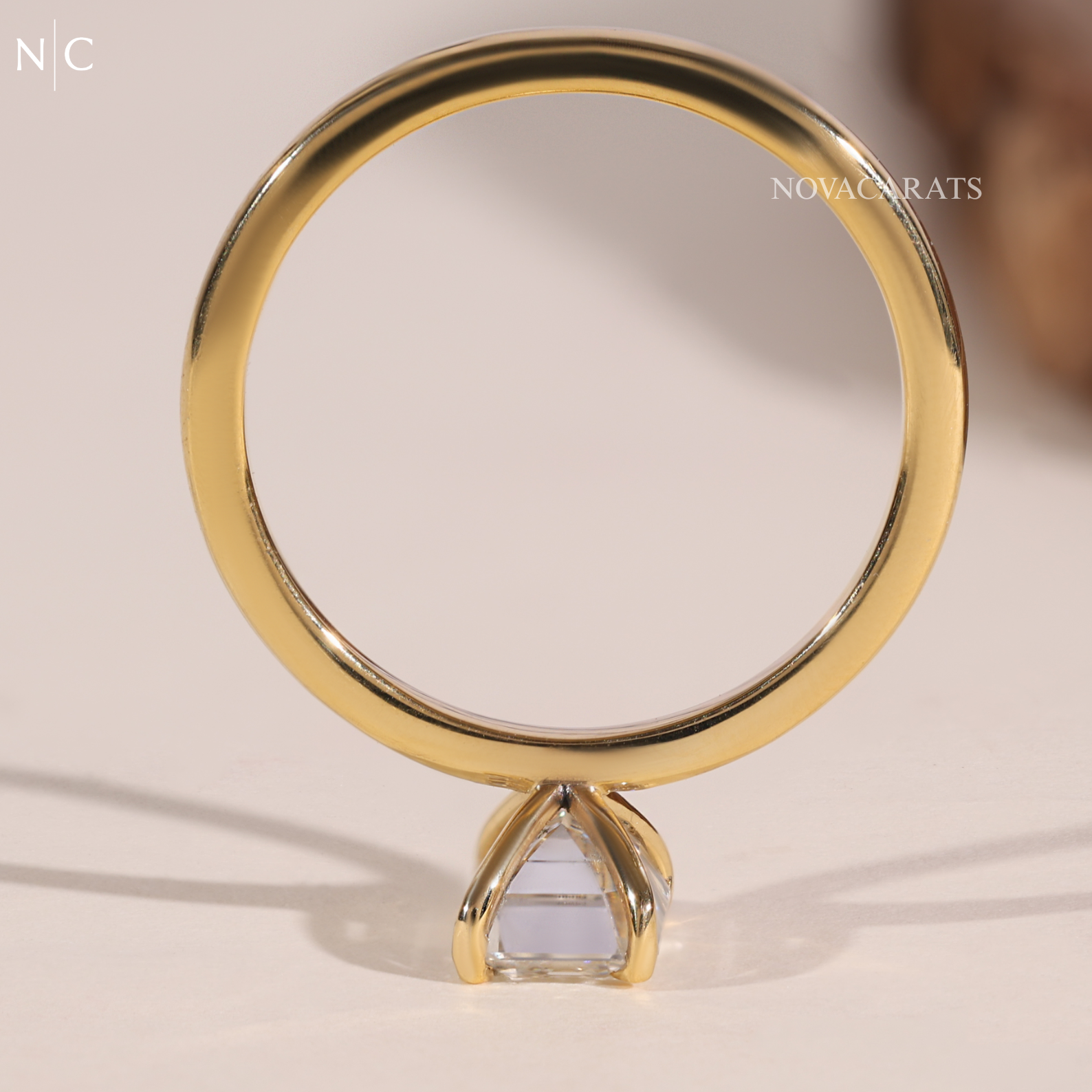 Emerald Cut 4 Prong Solitaire Ring