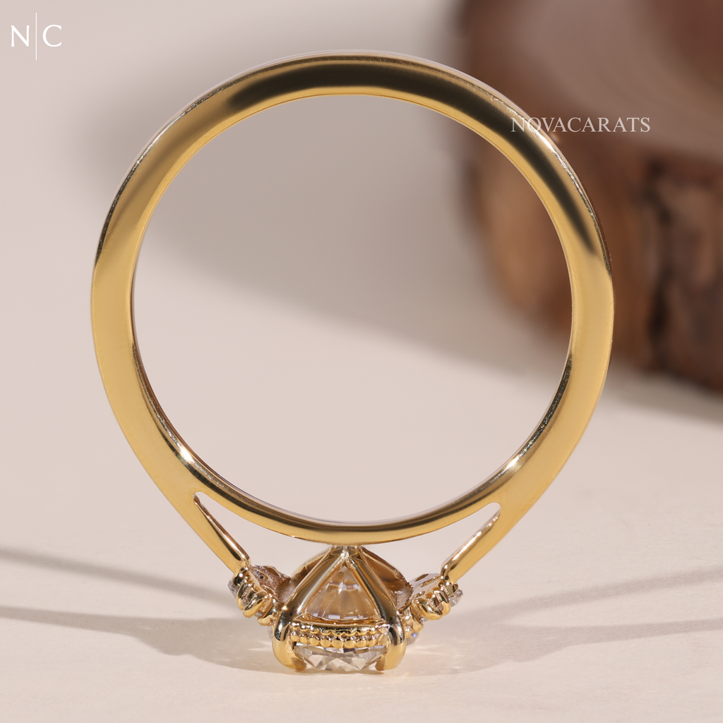 Oval Cut Hidden Halo Solitaire Ring