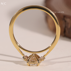Oval Cut Hidden Halo Solitaire Ring