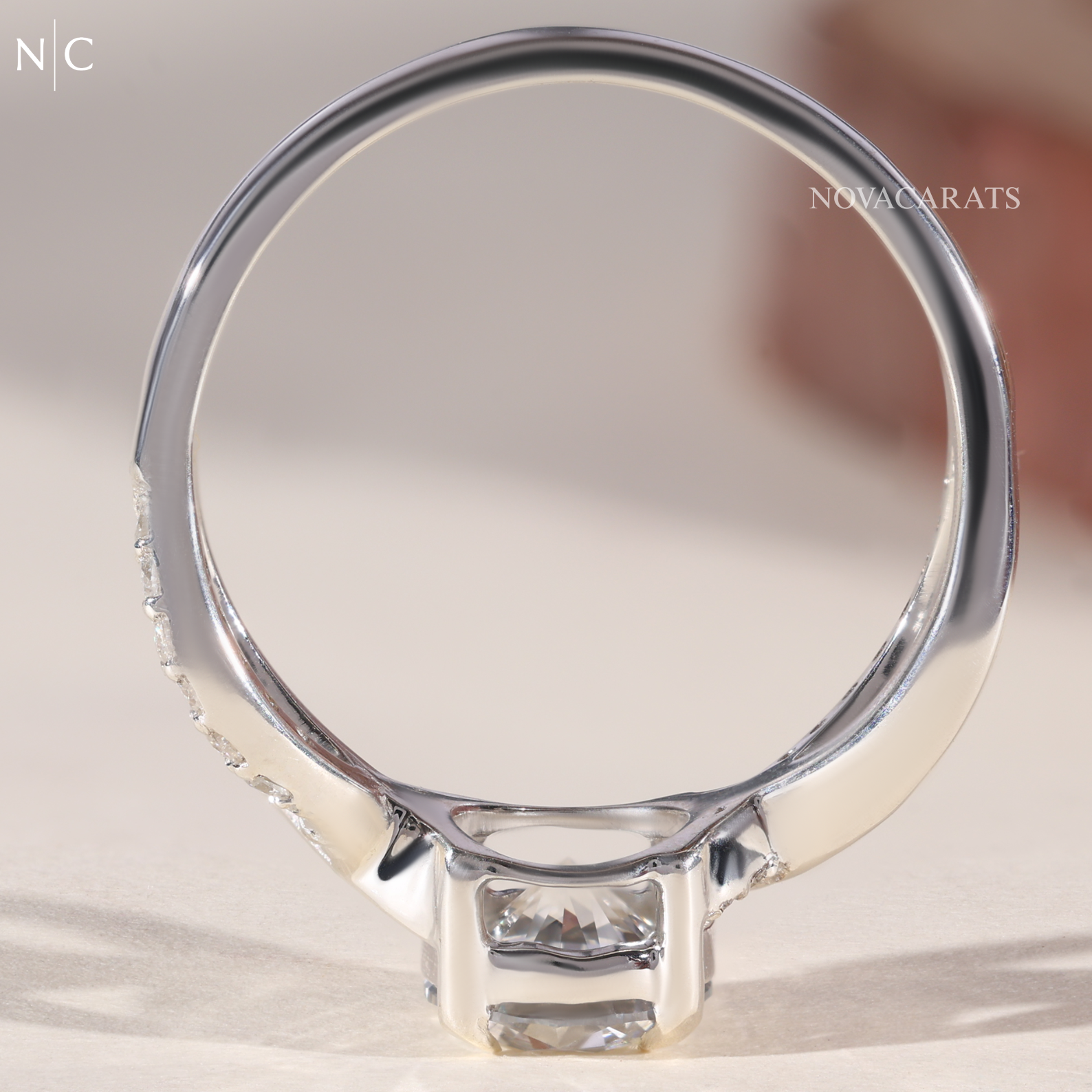 Round Cut Infinity Twisted Pave Band Ring