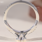 Round Cut Infinity Twist Ring