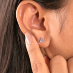 Trillion Cut Solitaire Stud Earrings