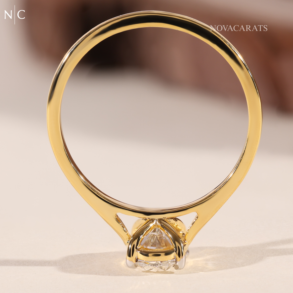 Oval Cut Lab Solitaire Engagement Ring