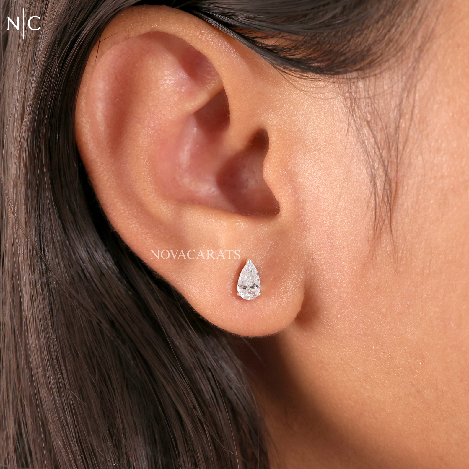 Pear Cut Stud Earrings