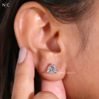 Trillion Cut Stud Earrings