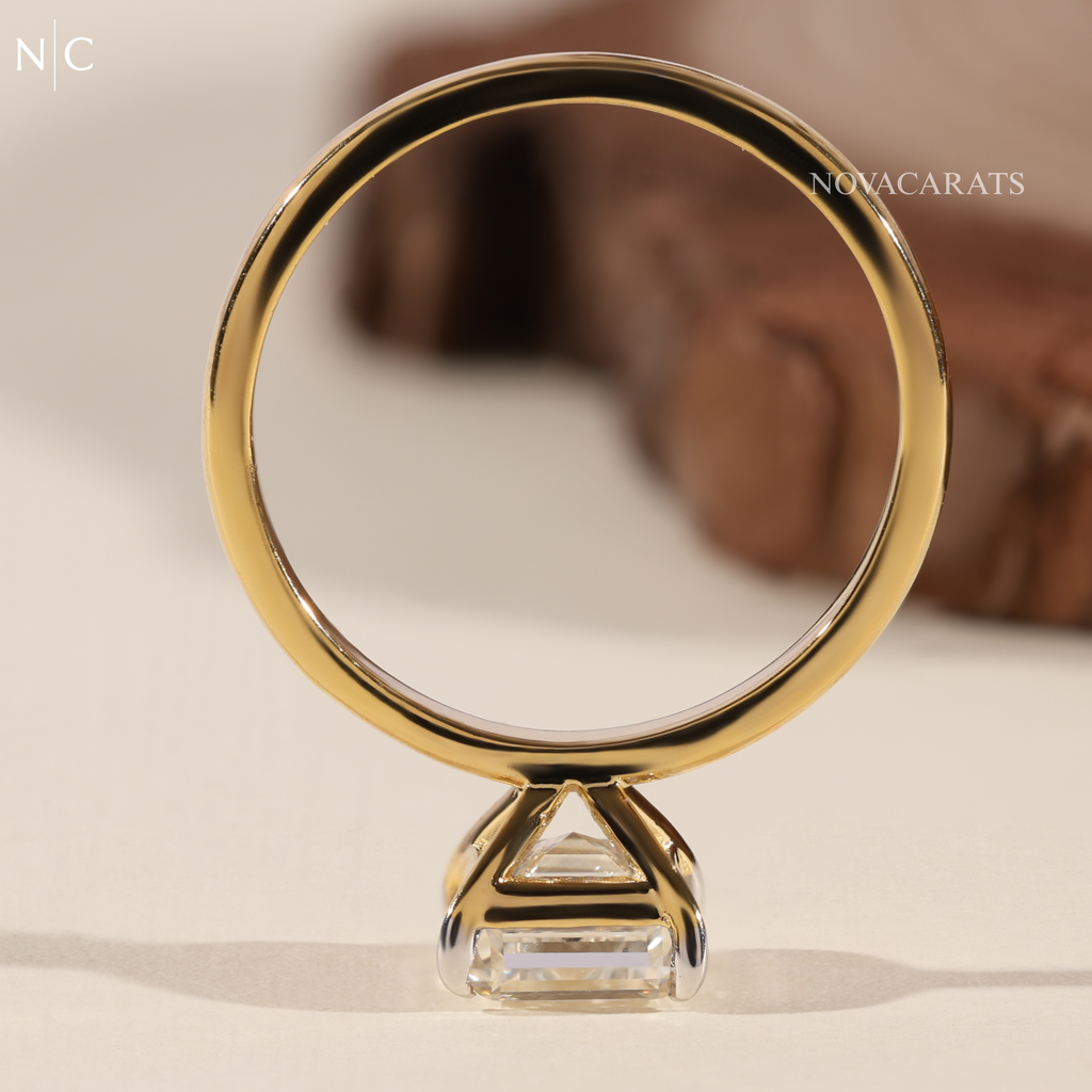 Asscher Cut Solitaire Engagement Ring