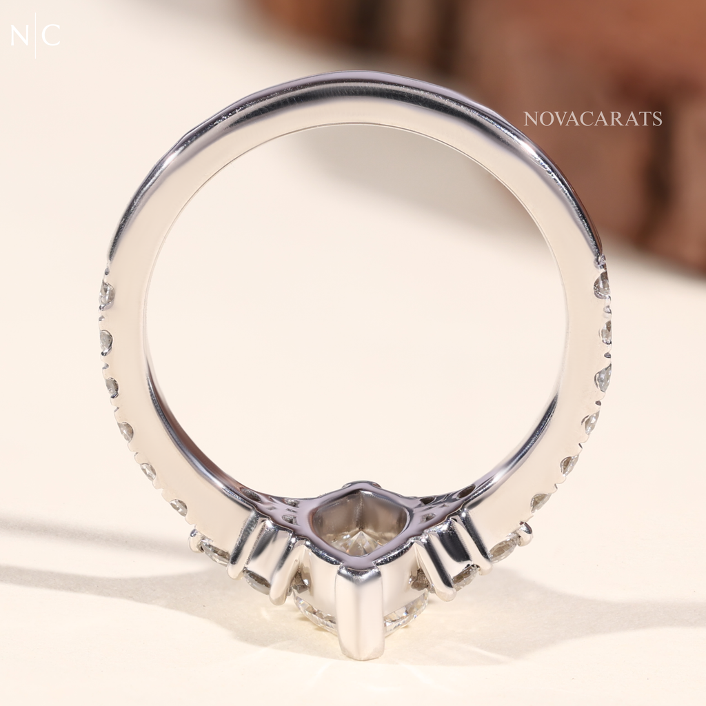 3 Stone Engagement Ring Marquise-Cut