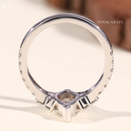 3 Stone Engagement Ring Marquise-Cut