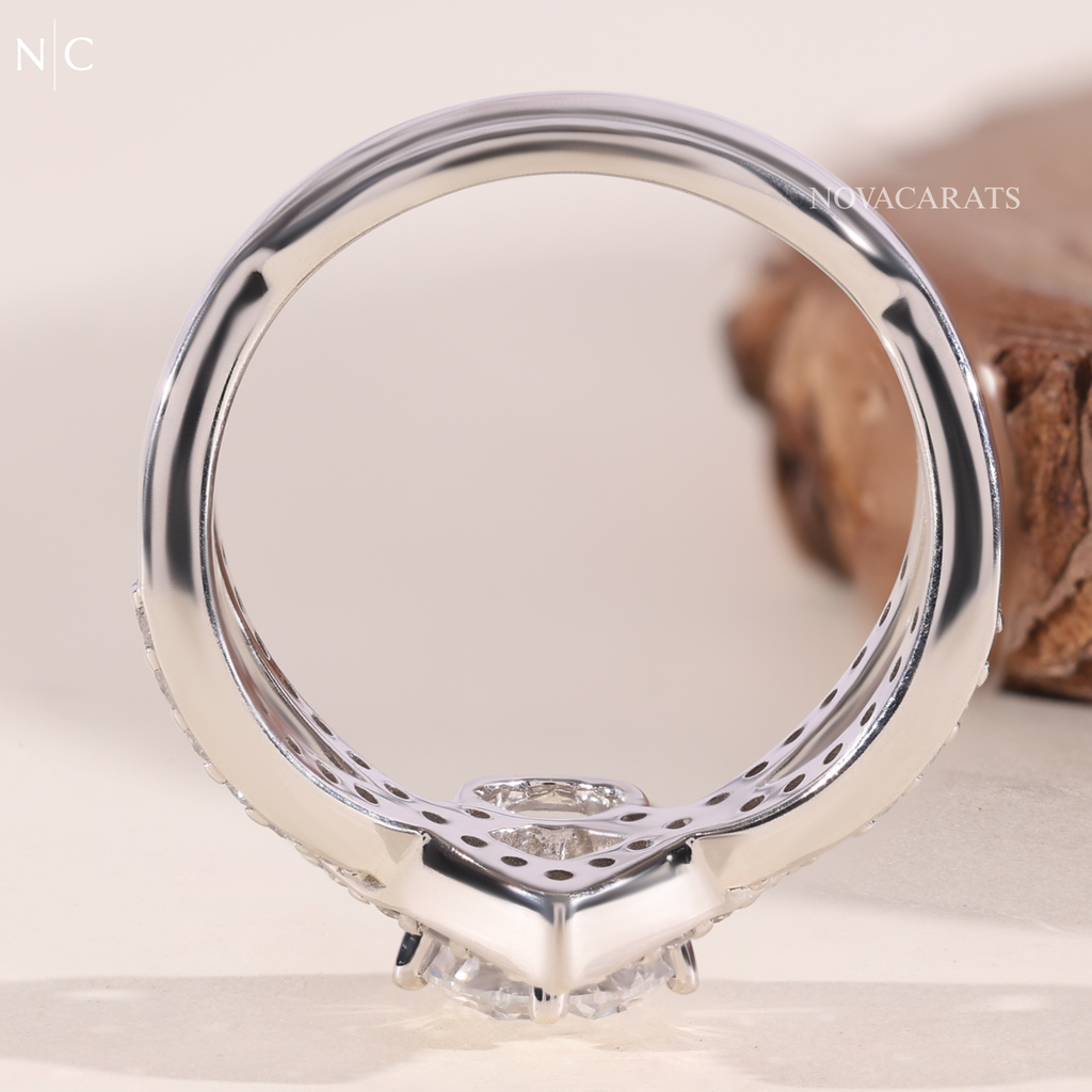 Round Cut Infinity Twist Bypass Split Shank Ring