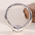 Round Cut Infinity Twist Bypass Split Shank Ring