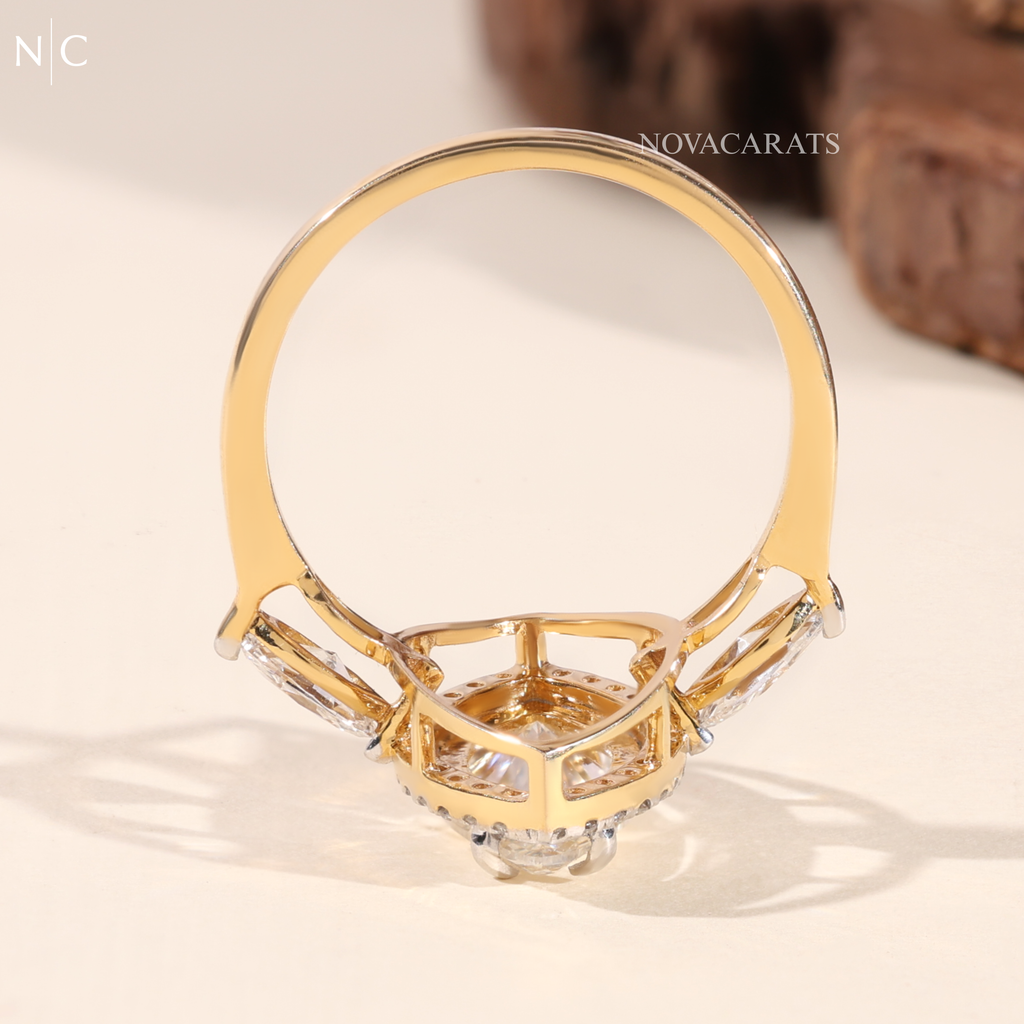 Marquise Lab Grown Diamond Halo Engagement Ring