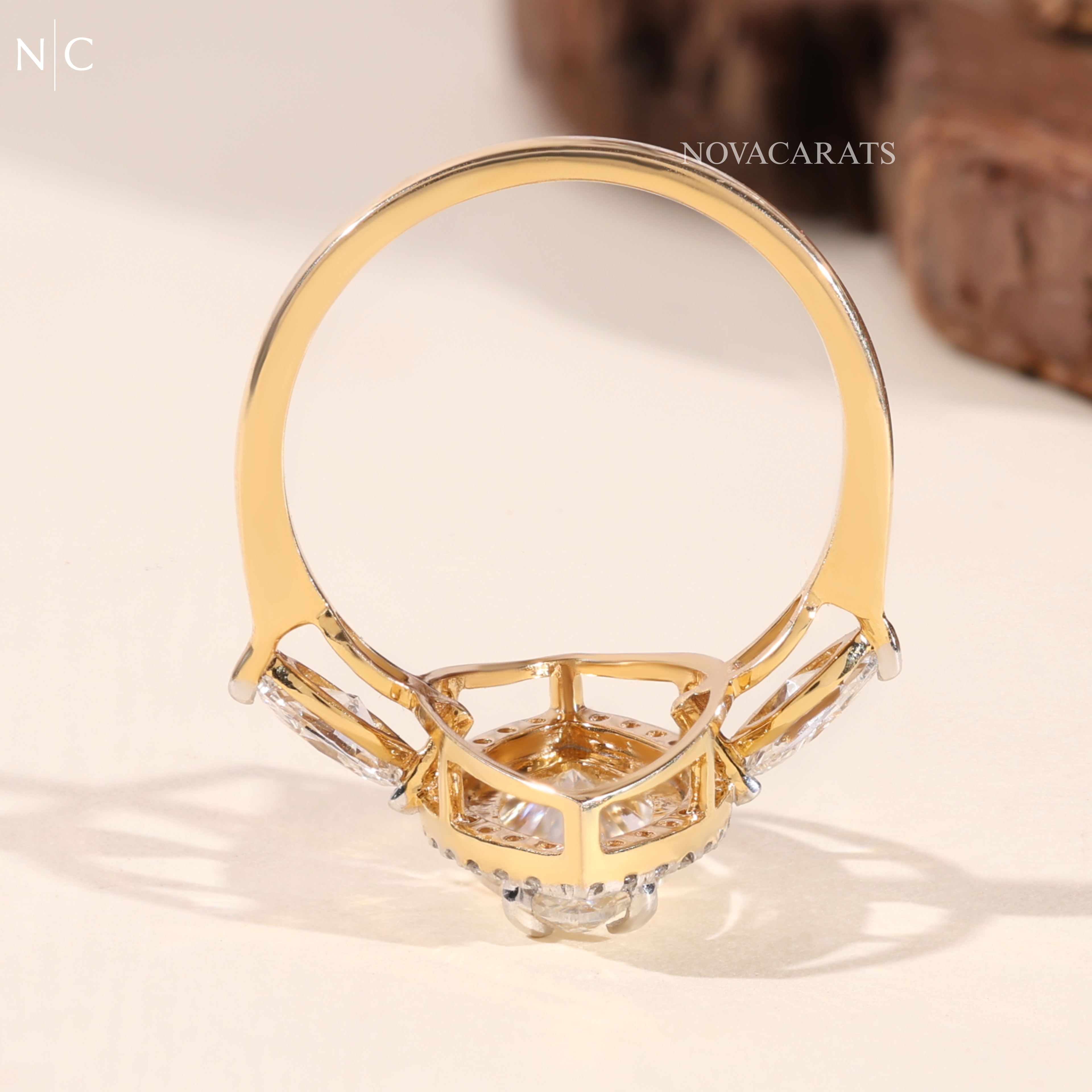 Marquise Lab Grown Diamond Halo Engagement Ring