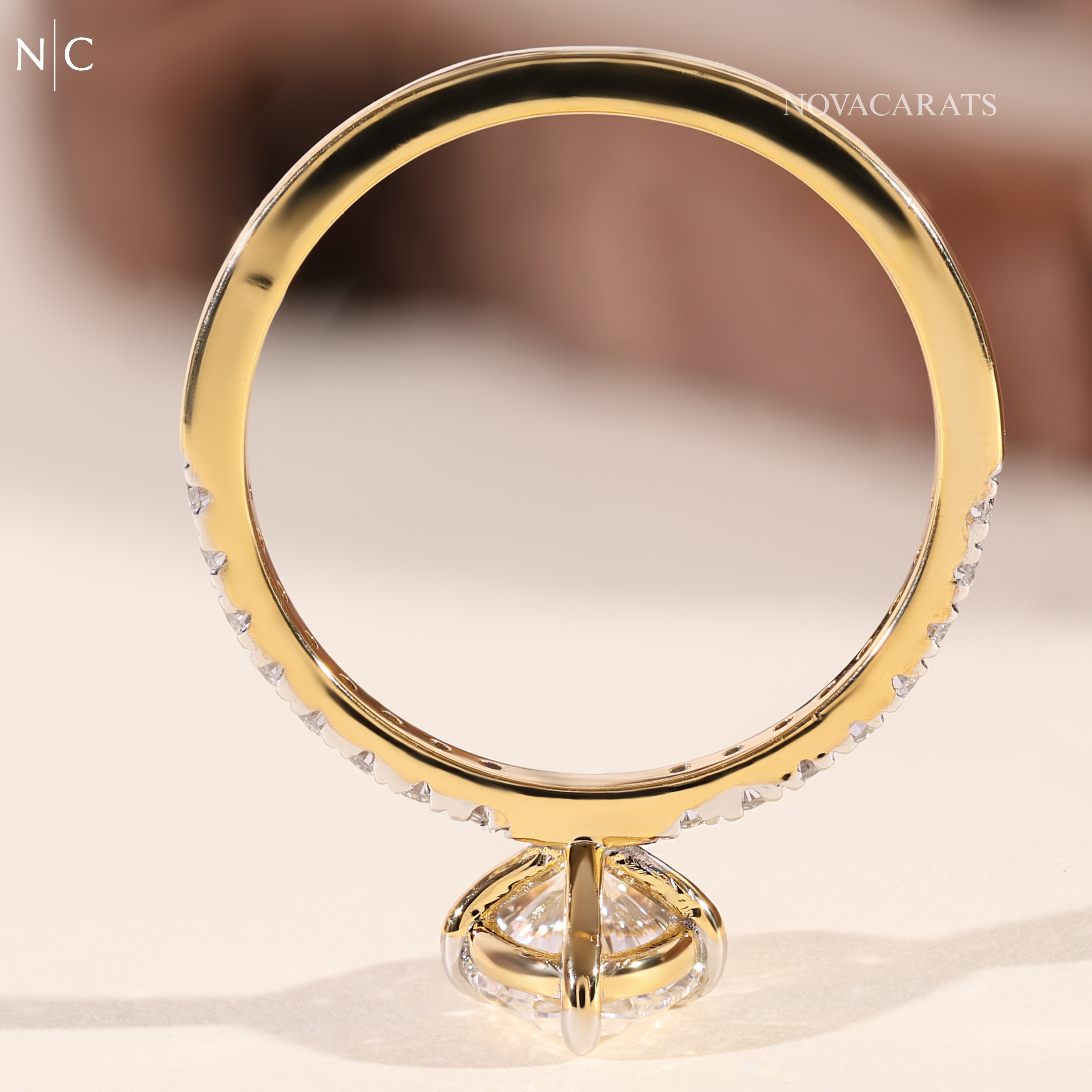 Oval Cut Unique Solitaire Engagement Ring