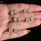 Round Cut Stud Earrings