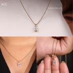 Radiant Cut Diamond Pendent