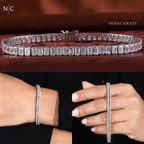 Emerald Cut Diamond Tennis Bracelet