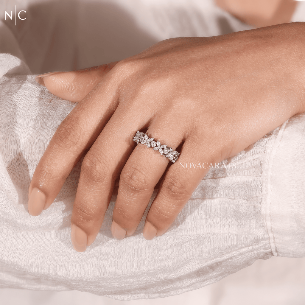 Floral Marquise Full Eternity Ring
