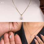 Pear Cut Solitaire Diamond Pendant
