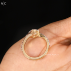 Round Cut Pave band Ring