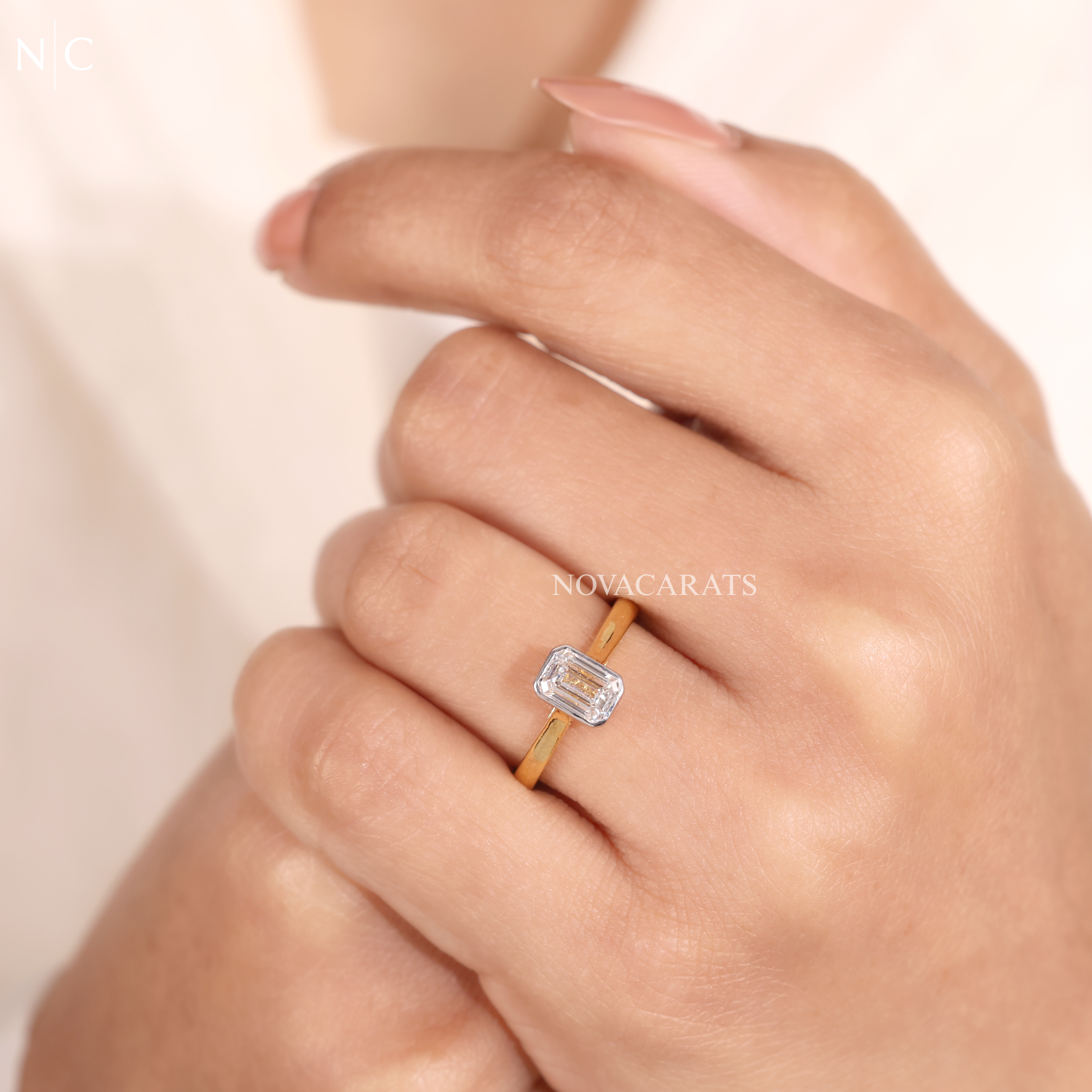 Emerald Cut Solitaire Engagement Ring