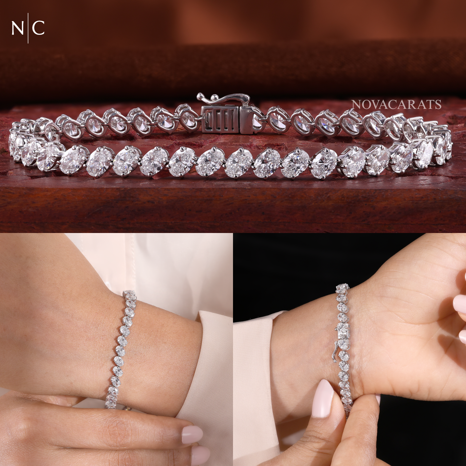Classic Oval Diamond Tennis Bracelet
