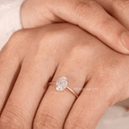 Oval Cut Lab Solitaire Engagement Ring