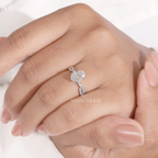 Oval Cut Twisted Infinity Pave Engagement Ring
