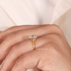 Oval Cut Lab Solitaire Engagement Ring