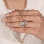 Heart Cut Yellow Diamond Pendent Necklace