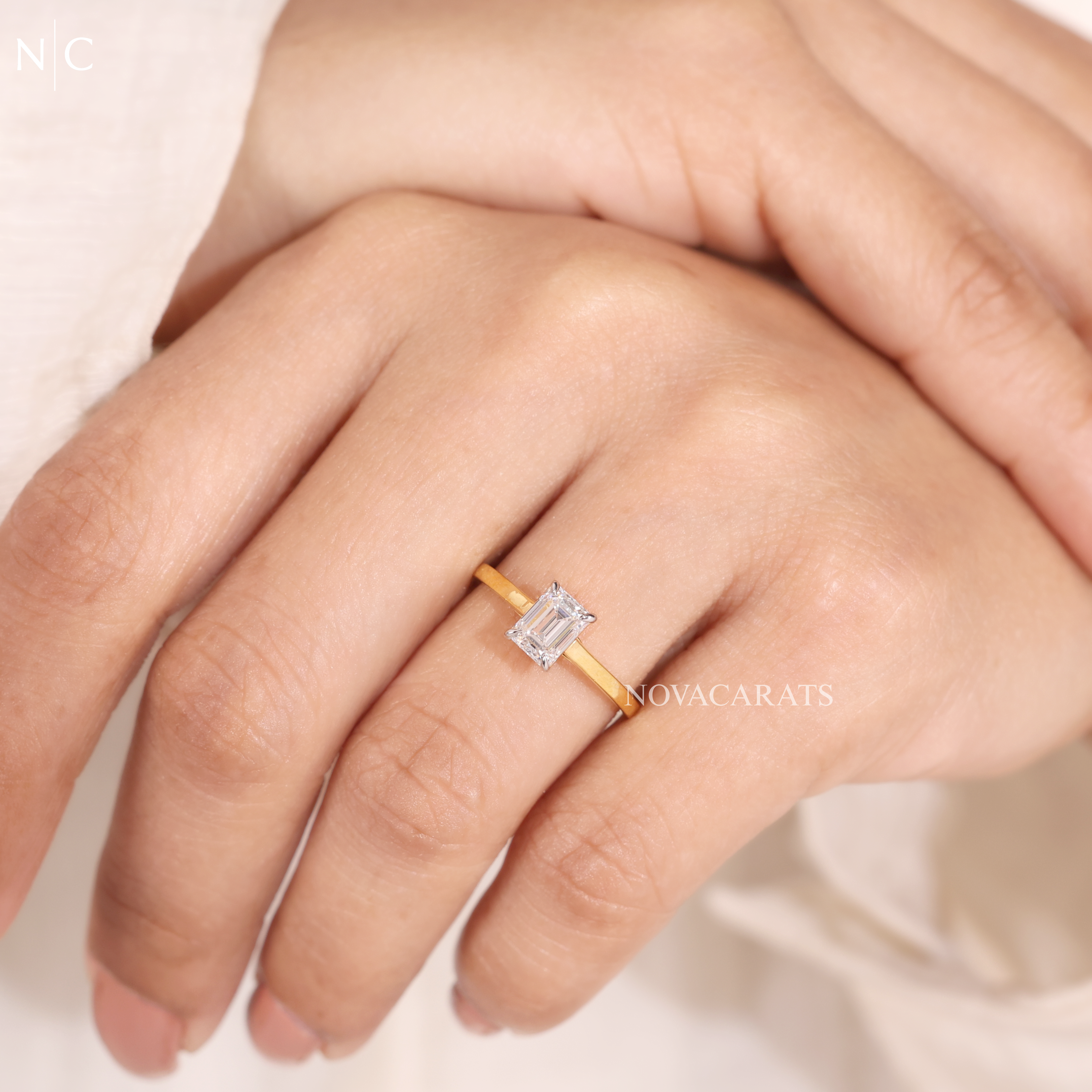 Emerald Cut Solitaire Engagement Ring
