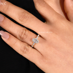 Oval Cut Unique Solitaire Engagement Ring