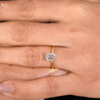 Emerald Cut 4 Prong Solitaire Ring