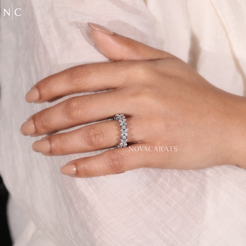 Floral Marquise Full Eternity Ring